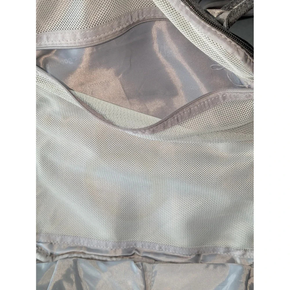 BabbleRoo Gray Diaper Bag Backpack Changing Pad Pacifier Case Multi Pocket Baby